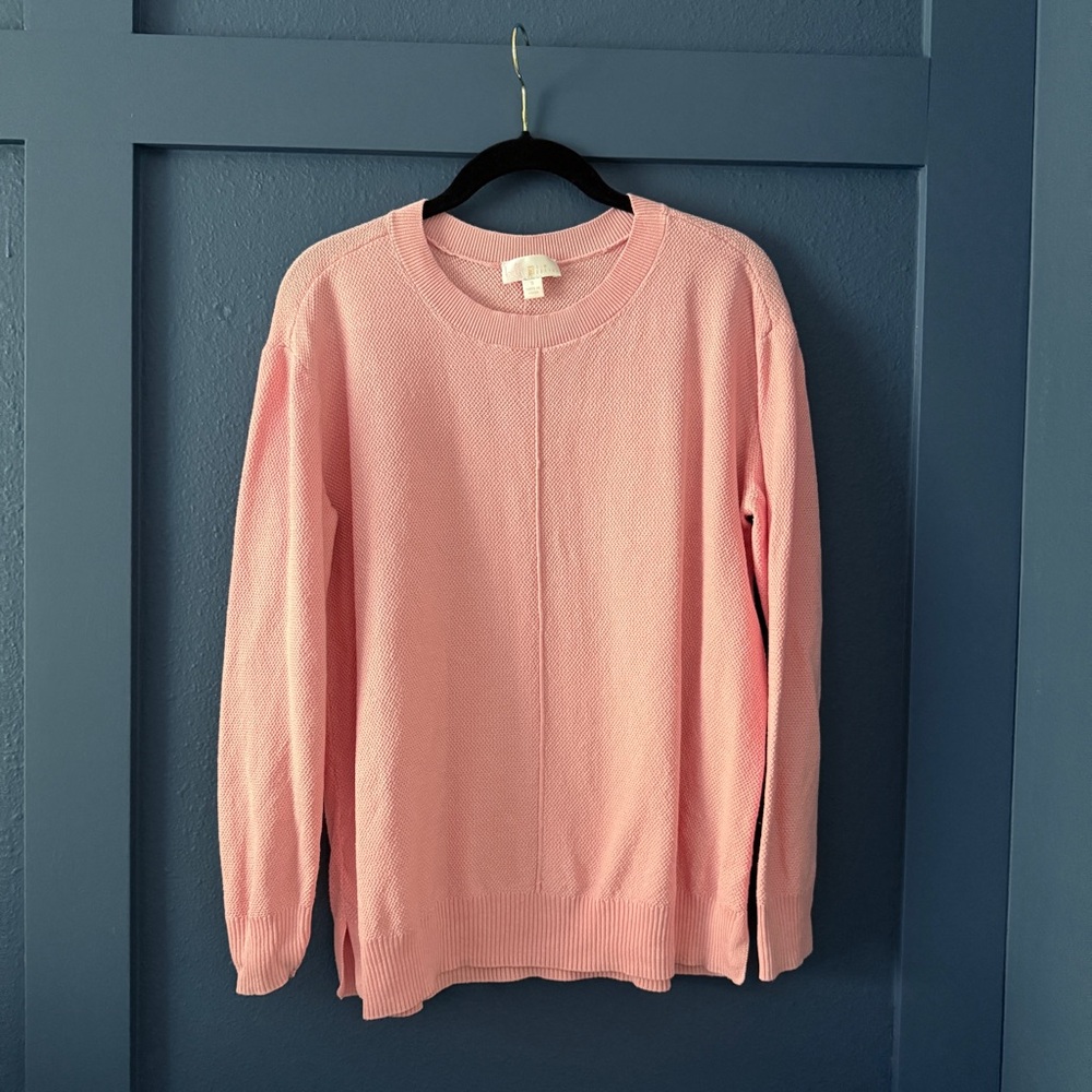 Belle by Kim Gravel Pink Crew Neck Sweater